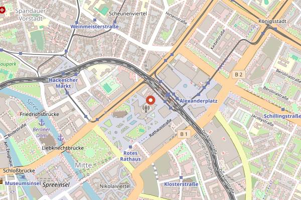 Map showing Brauhaus Lemke am Hackeschen Markt in Berlin