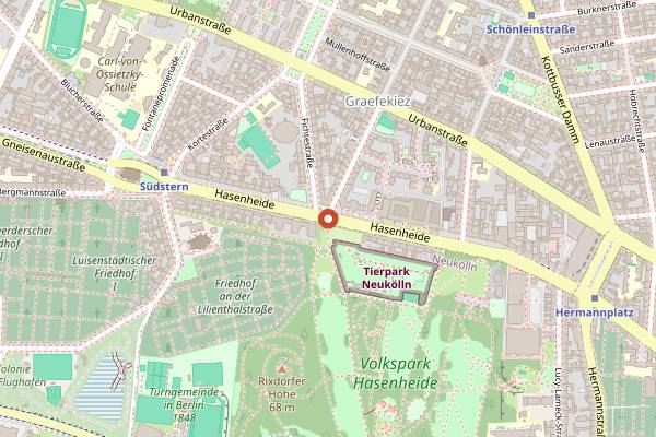 Map showing Albatross Bakery in Berlin