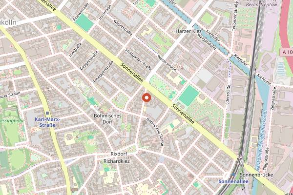 Map showing Cafe Dritter Raum in Berlin