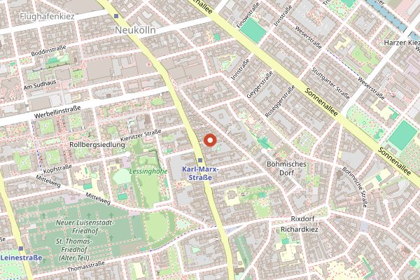 Map showing Cafe Rix in Berlin