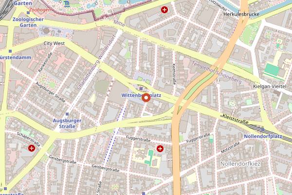 Map showing Witty's in Berlin