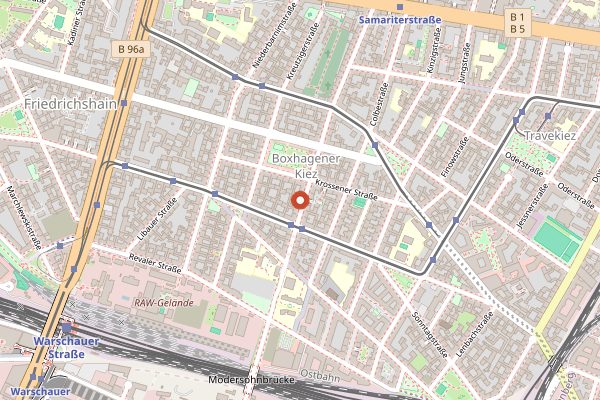 Map showing Yoyo Foodworld in Berlin