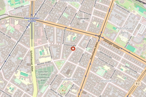 Map showing Cafe Anna Blume in Berlin