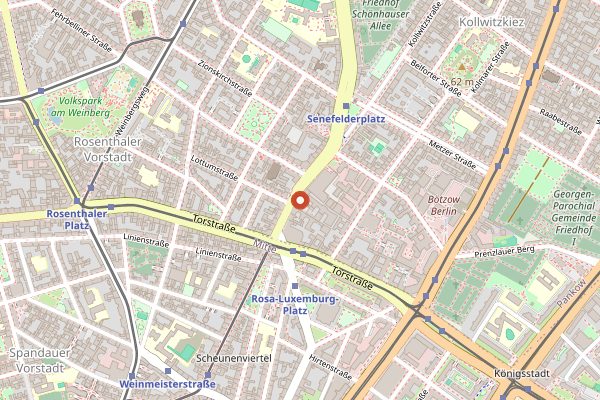 Map showing The Barn (Schoenhauser) in Berlin