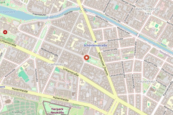 Map showing Fjord Coffee Roasters in Berlin