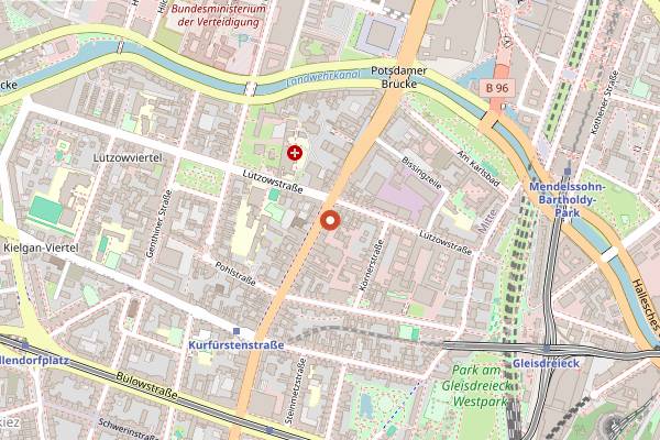 Map showing Joseph Roth Diele in Berlin