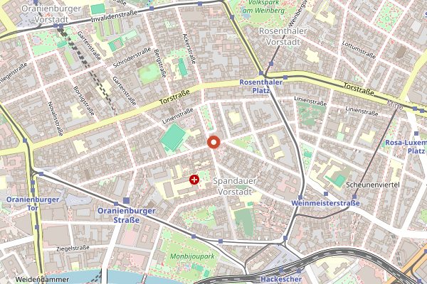 Map showing The Barn in Berlin