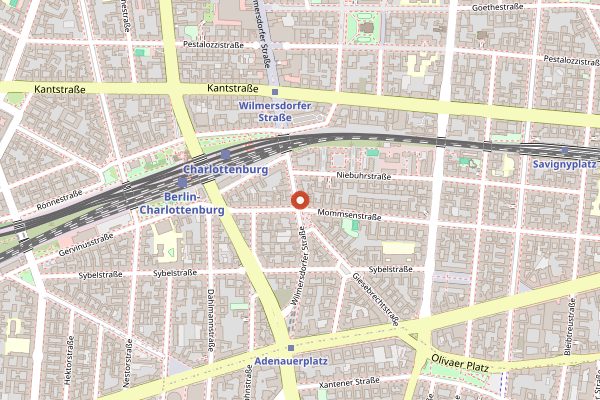 Map showing Goldhahn und Sampson Cooking School (Charlottenburg) in Berlin