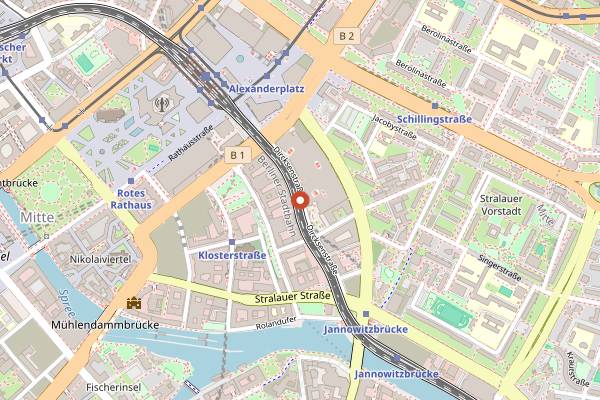 Map showing Kochbox Berlin Mitte in Berlin