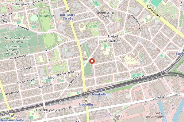 Map showing Cafe Vux in Berlin