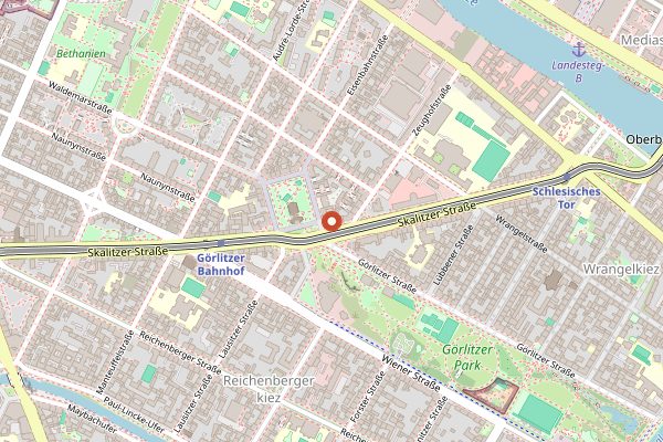 Map showing Huehnerhaus 36 in Berlin
