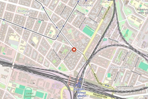 Map showing Vöner in Berlin