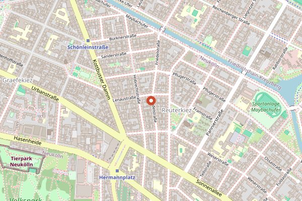 Map showing Coda Dessert Dining in Berlin