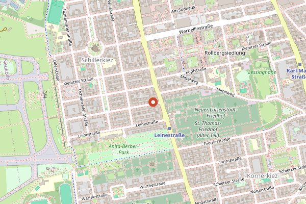 Map showing Barra in Berlin