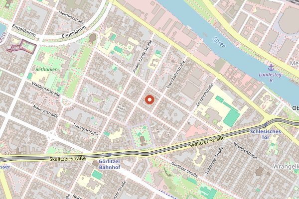 Map showing Markthalle Neun in Berlin