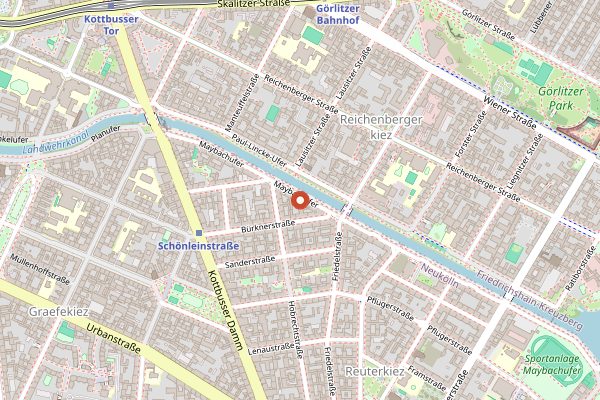 Map showing Tuerischer Markt Maybachufer in Berlin