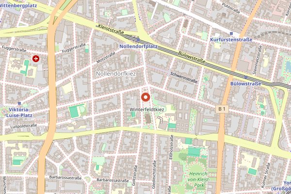 Map showing Wochenmarkt Winterfeldtplatz in Berlin