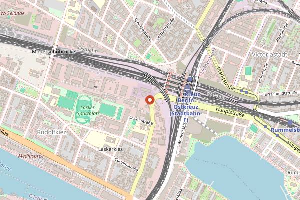 Map showing About Blank in Berlin