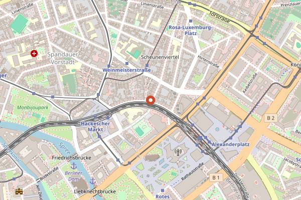 Map showing B-flat in Berlin
