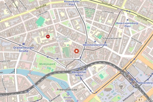 Map showing Cafe Cinema in Berlin