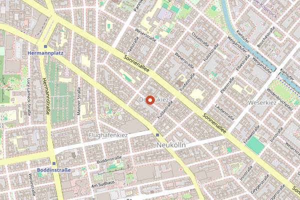 Map showing Donau115 in Berlin