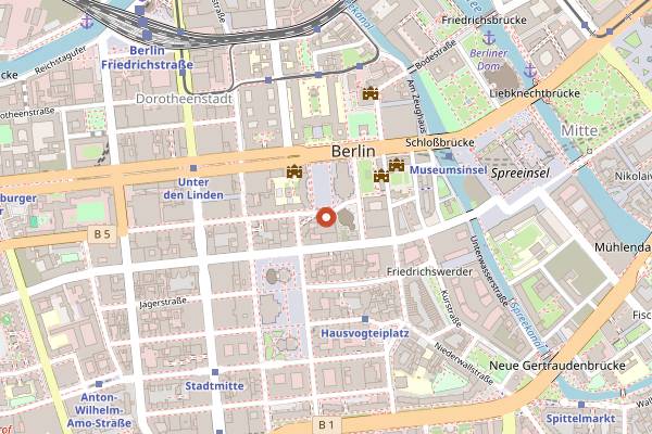 Map showing Hotel de Rome Rooftop Terrace in Berlin