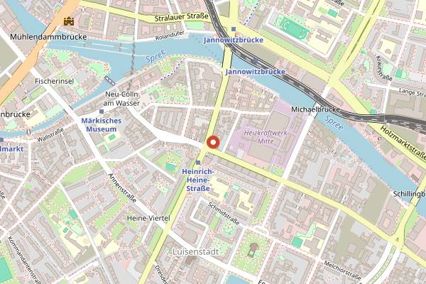 Map showing KitKatClub in Berlin