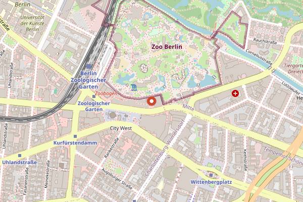 Map showing Monkey Bar in Berlin