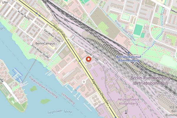 Map showing Sisyphos in Berlin
