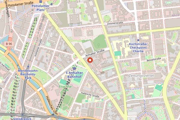 Map showing Solar Sky Bar in Berlin