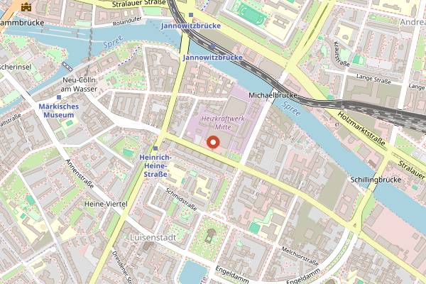 Map showing Tresor in Berlin