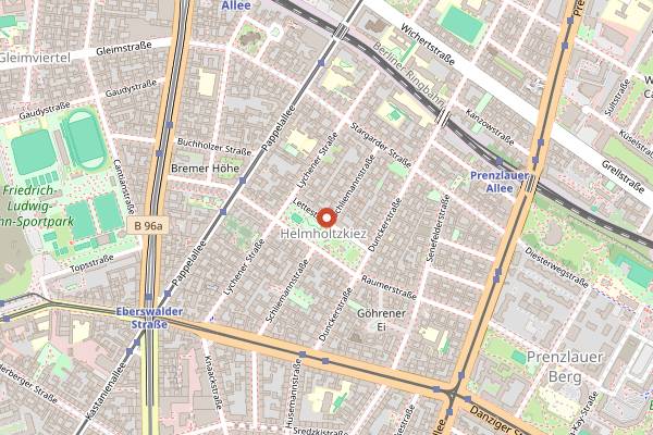 Map showing Wohnzimmer Bar in Berlin