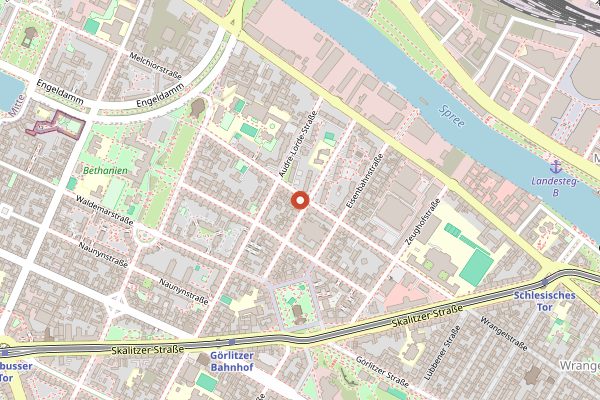 Map showing Long March Canteen in Berlin