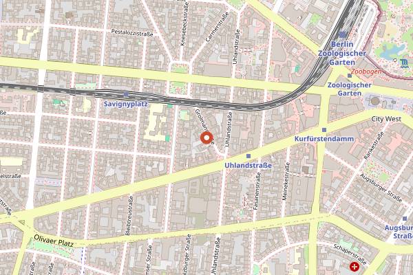 Map showing Pars in Berlin