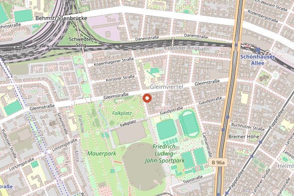Map showing The Bird in Berlin