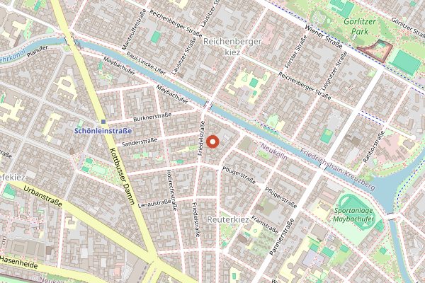 Map showing Fred Wine Bar in Berlin