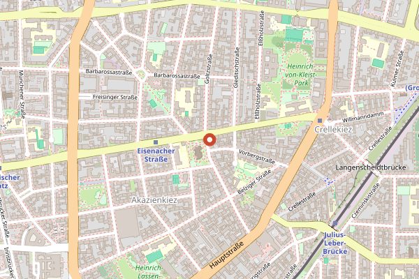 Map showing Wein und Vinos in Berlin