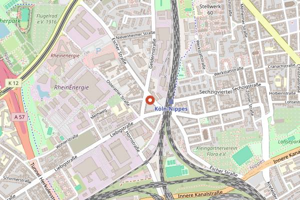 Map showing Backerei Wiens in Cologne