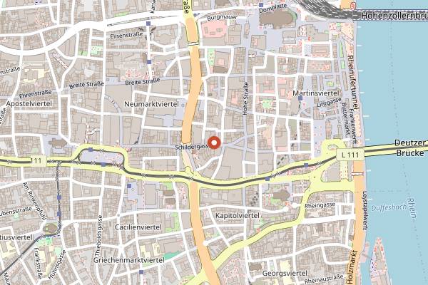 Map showing Cafe Konditorei Fassbender in Cologne