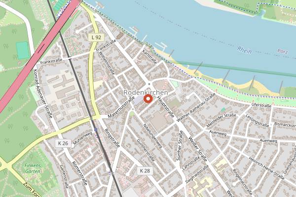 Map showing epi Boulangerie Rodenkirchen in Cologne