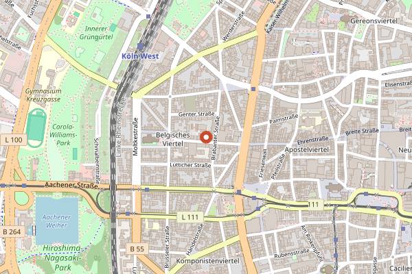 Map showing Little Link in Cologne