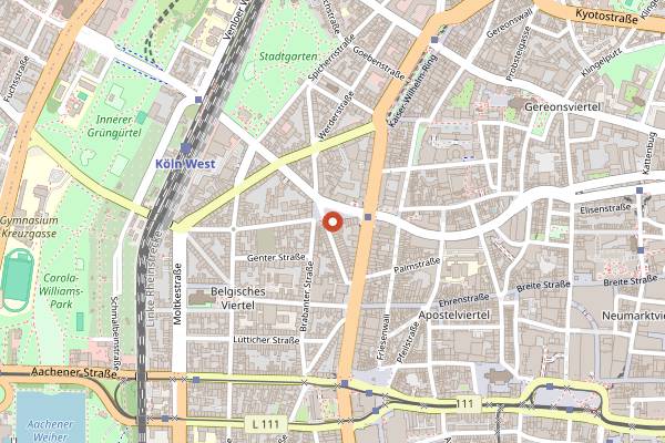 Map showing Kaffeesaurus in Cologne