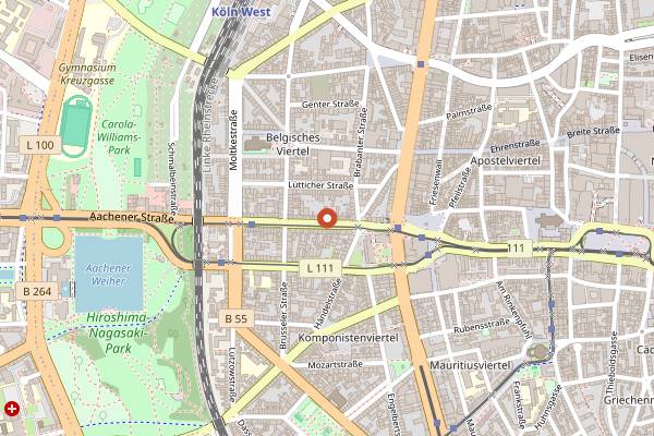 Map showing Salon Schmitz in Cologne