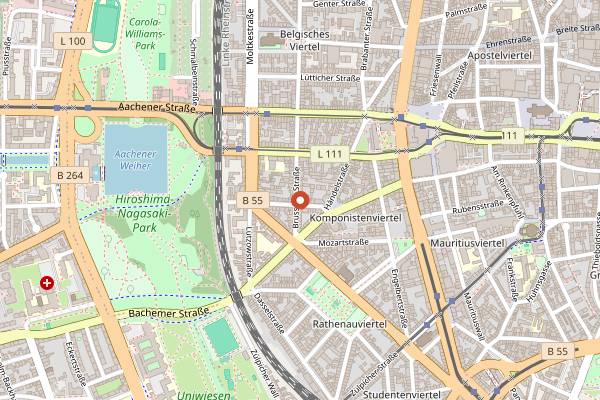 Map showing Tigermilch in Cologne