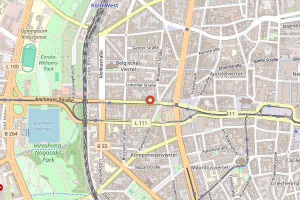Map showing Balthasar in Cologne