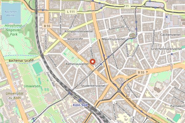 Map showing Cafe Engelbat in Cologne