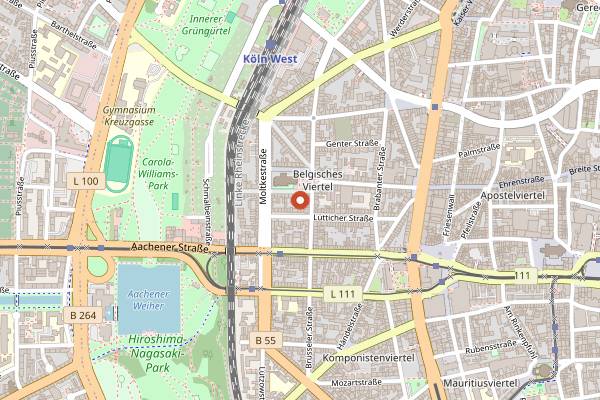 Map showing Hallmackenreuther in Cologne