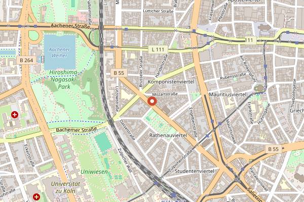 Map showing Kaffeemuhle in Cologne