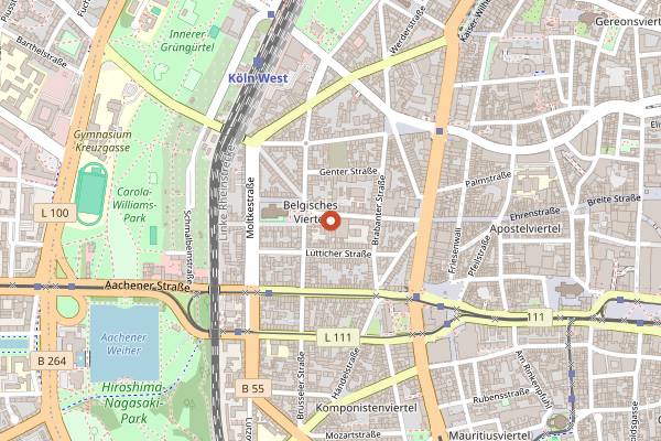 Map showing The Coffee Gang in Cologne