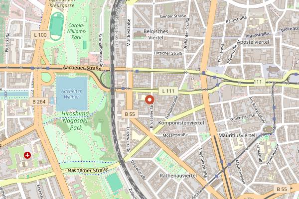 Map showing vevi Cafe in Cologne